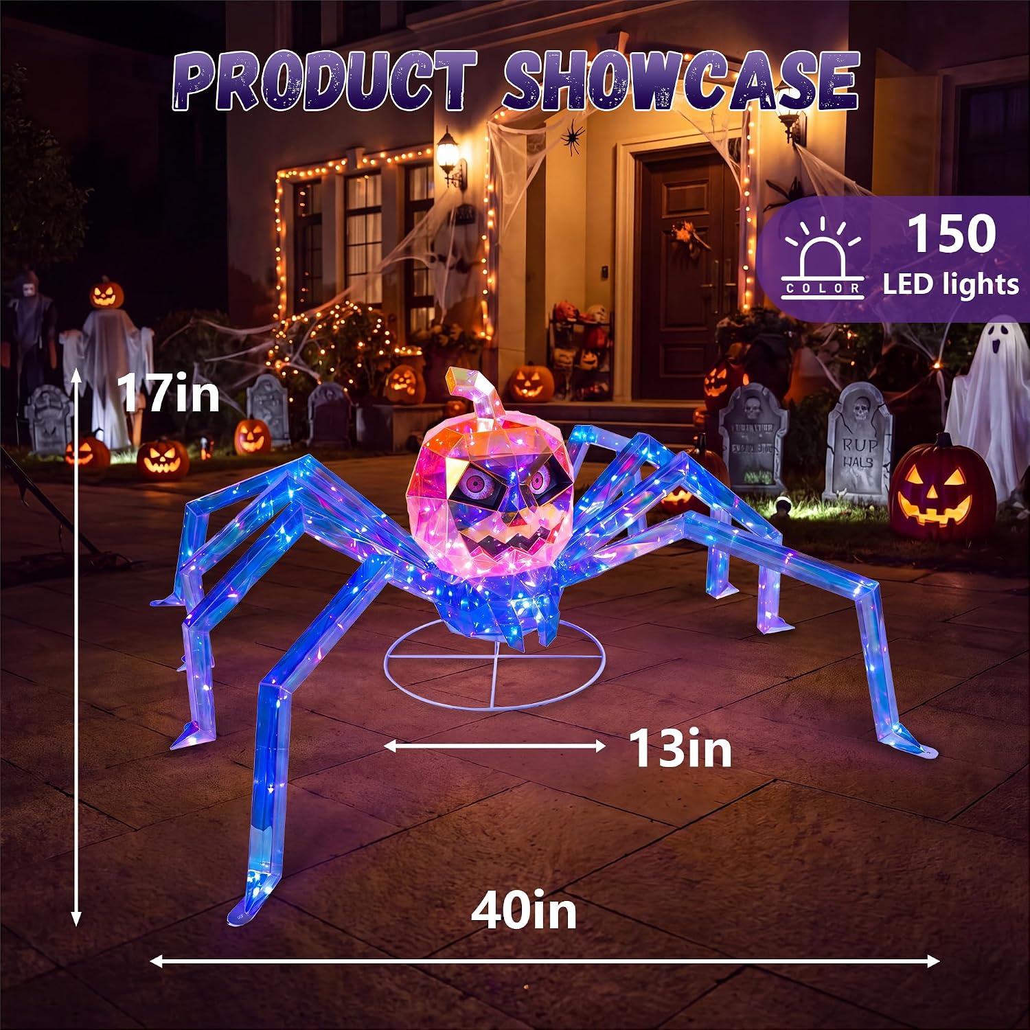 Detalle de MACLLYN Halloween Spider Decoration 47-Inch