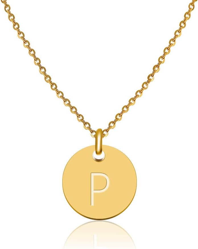 Detalle de Good.Designs Collier femme en or avec médaillon personnalisé et initiale gravée