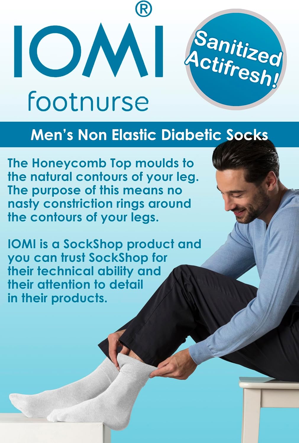 Thumbnail 5 de IOMI Footnurse Mens diabetic socks 6 pairs