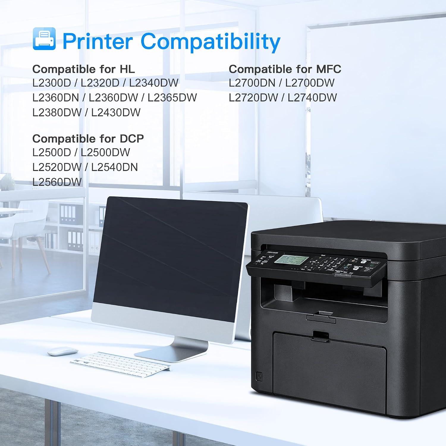 Detalle de LxTek TN2320 kompatibler Toner (2er-Pack Schwarz) für Brother TN-2320 / TN-2310