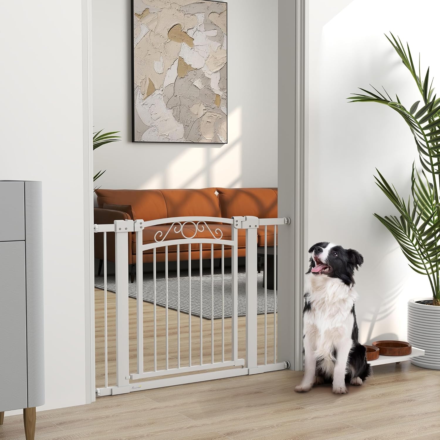 Detalle 2 de PawHut Barrera para Perros 76-104 cm