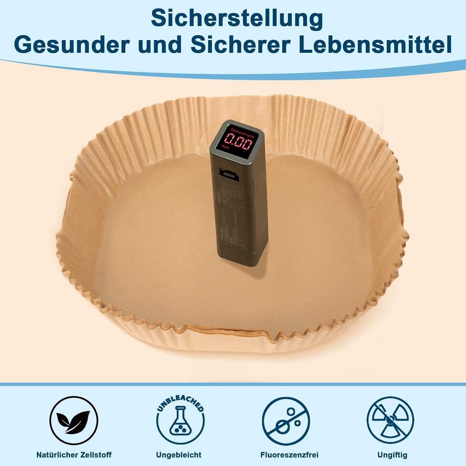 Detalle 2 de Stone TH Backpapier 20–24 cm für Airfryer (100 Stück) 🧾