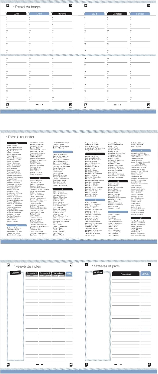 Detalle 2 de Agenda Oxford School 15x21 cm – 1 jour par page, 352 pages, Aqua