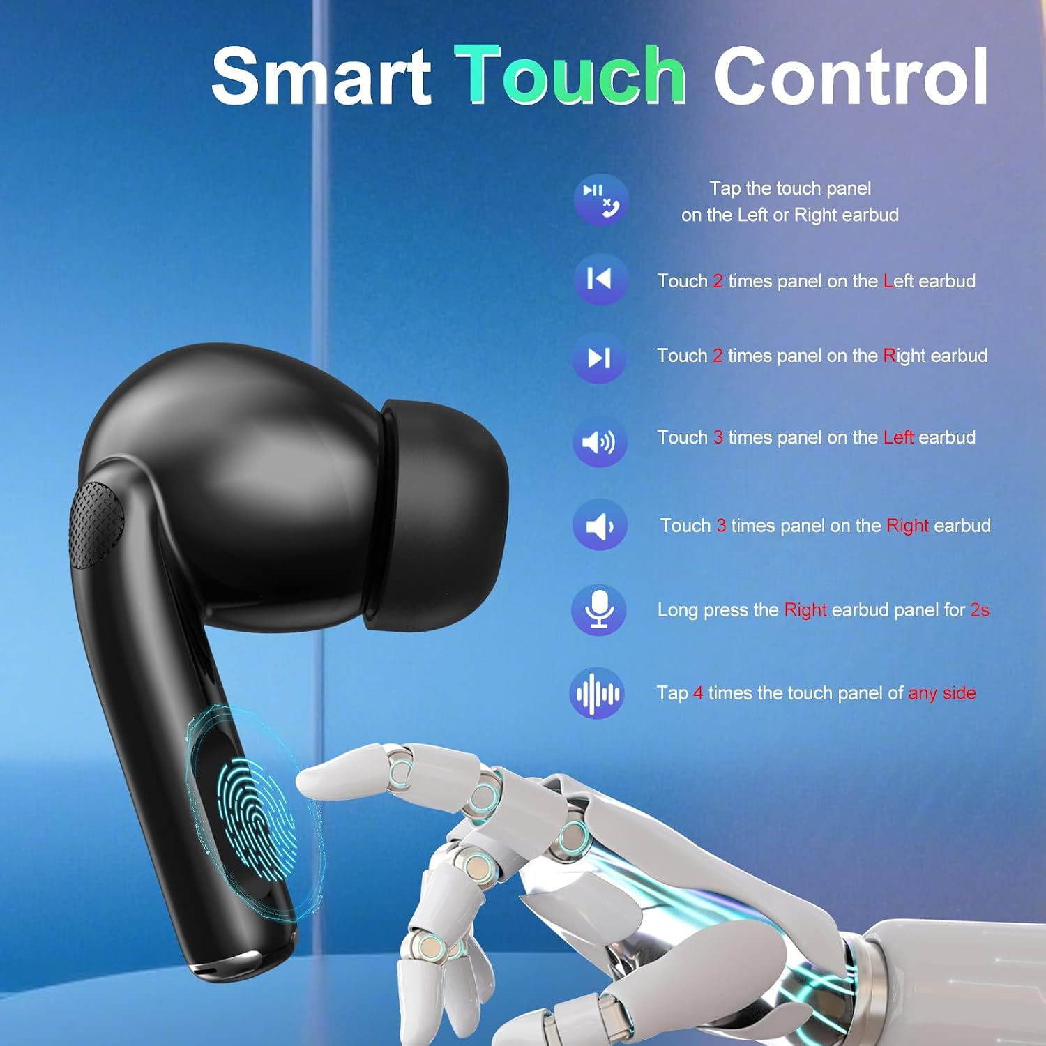 Thumbnail 6 de Wireless Earbuds 48H Bluetooth 5.4 Noise Cancelling