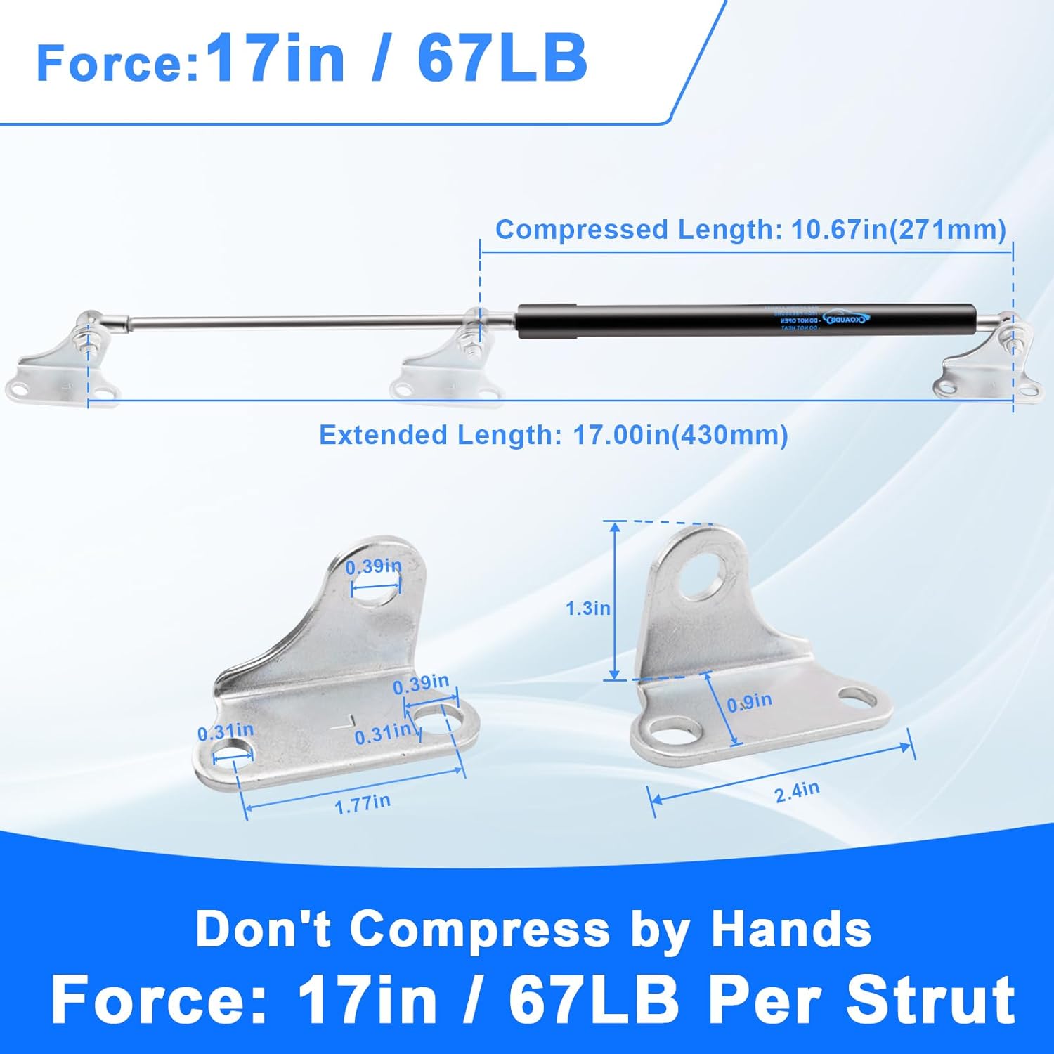Thumbnail 1 de Koaudb 430MM Gas Struts 67LB
