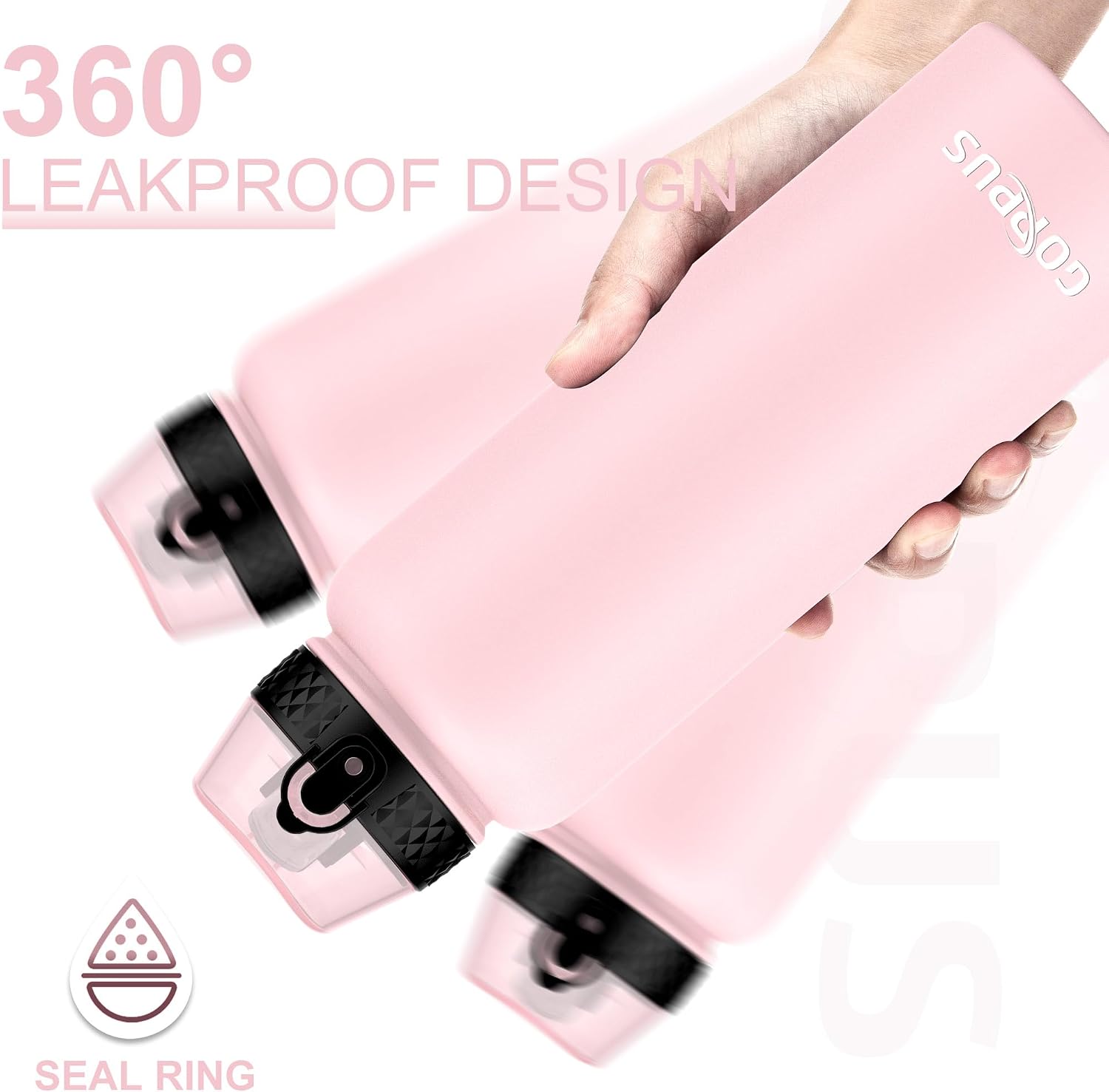 Detalle 2 de GOPPUS 1.2L stainless water bottle with straw