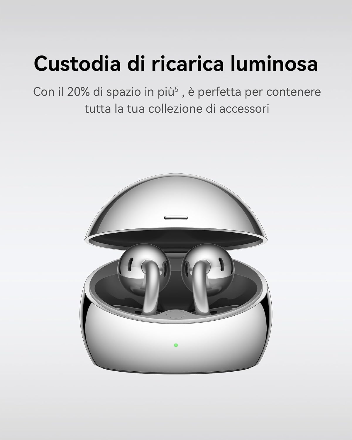 Detalle de HUAWEI FreeClip 2 S Argento — Auricolari wireless open-ear leggeri e design comfort tutto il giorno