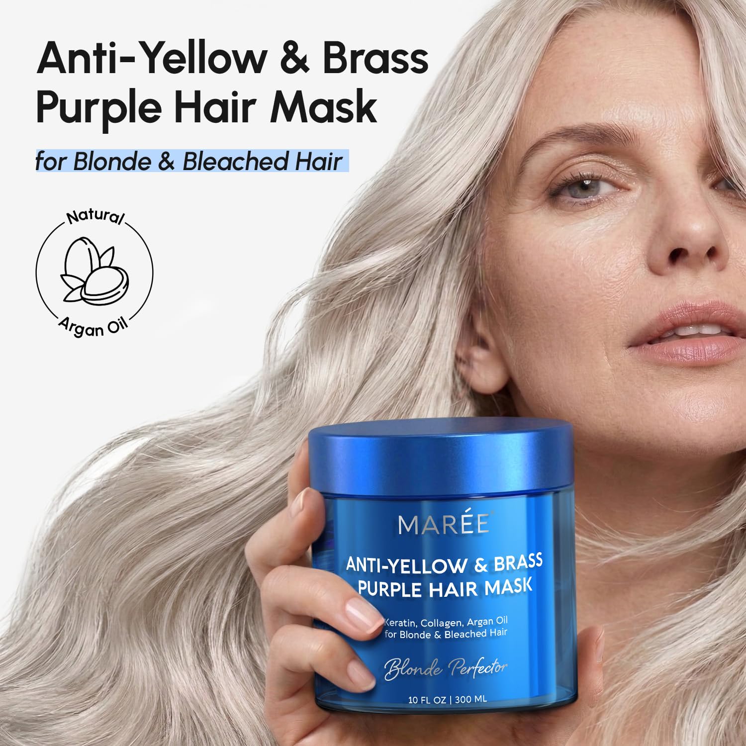 Detalle de MAREE Anti Yellow Purple Hair Mask for Damaged Hair