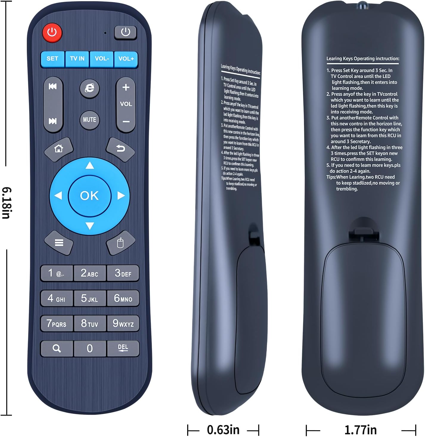 Thumbnail 2 de TCNOUMT replacement remote control for M8S+ and other Android TV boxes
