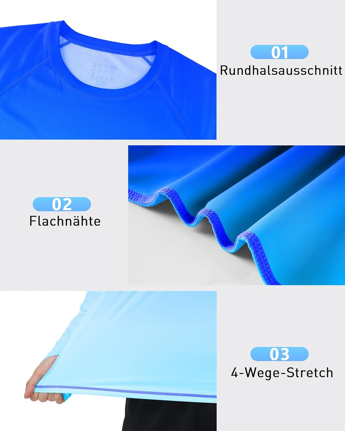 Thumbnail 3 de Roadbox Herren UV-Schutz Shirt UPF 50+ Rashguard Langarm - Schnelltrocknend & Leicht