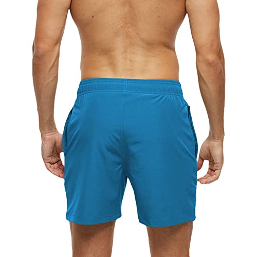 Detalle de Aisprts Bañador Hombre con Bolsillos y Cremallera – Shorts de Playa de Secado Rápido