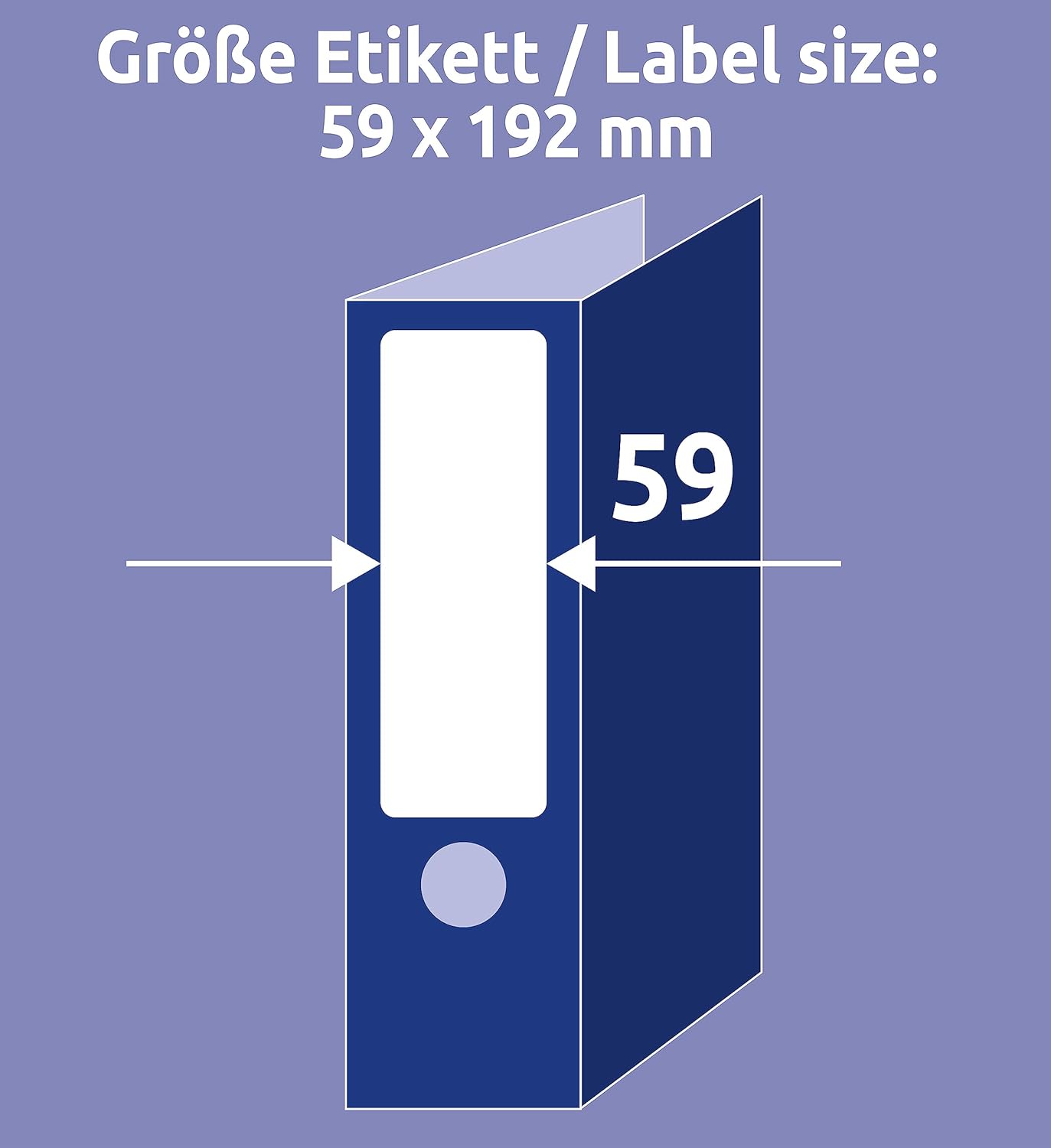 Detalle 2 de AVERY Zweckform L6061-25 Ordnerrücken Etiketten – 120 Rückenschilder 59x192 mm, selbstklebend, ultragrip, blickdicht