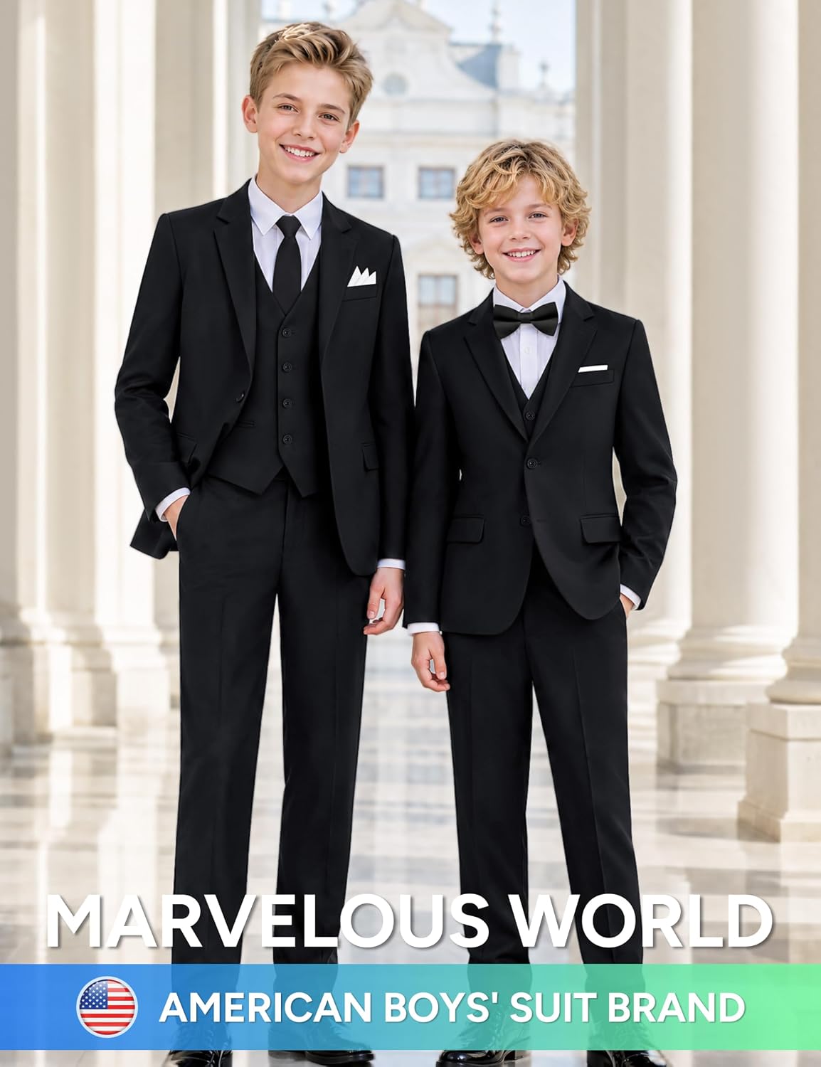 Detalle de Marvelous World Boys' Suit Set, Slim Fit