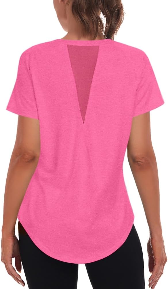 Thumbnail 6 de Jlowesun Women's Gym Shirt: Short Sleeve Lightweight Moisture-Wicking Top
