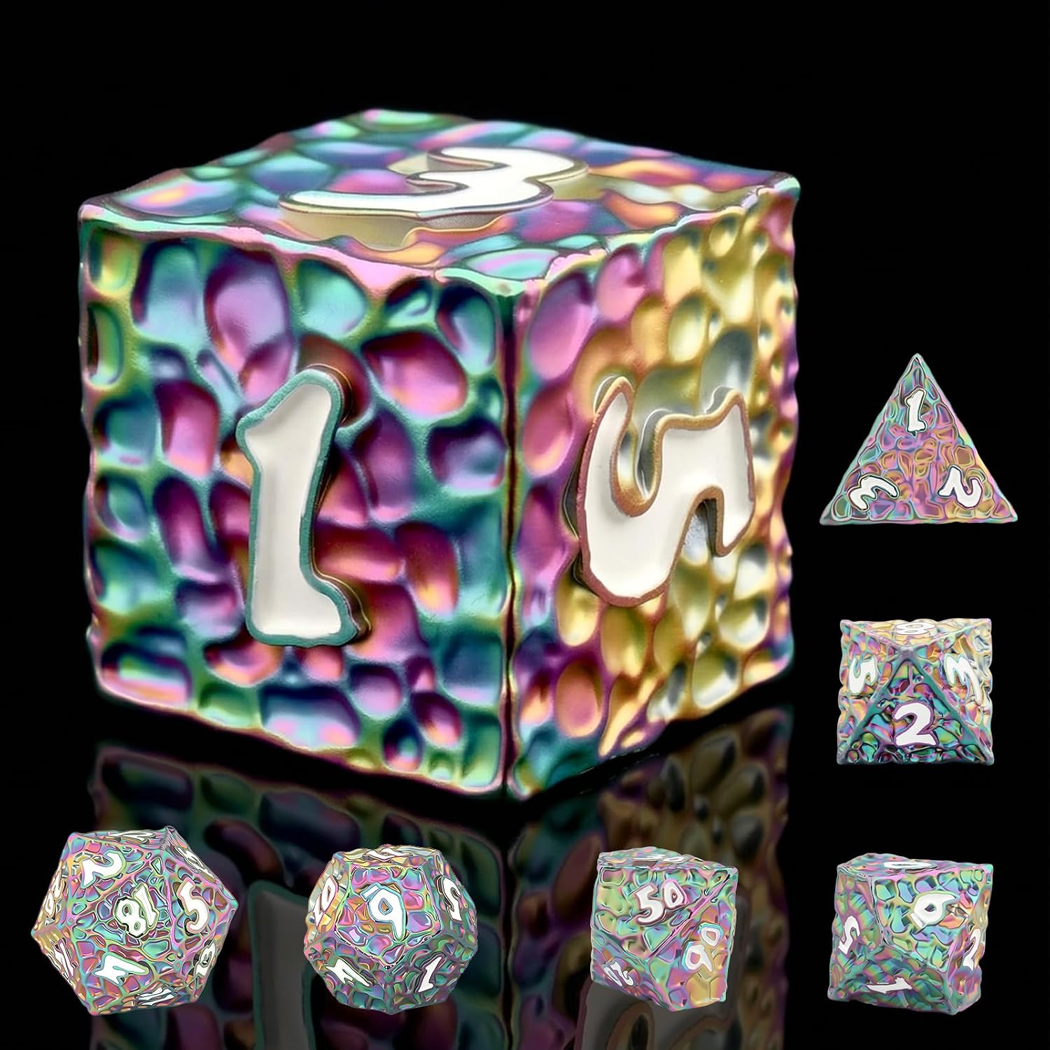 Rainbow D&D Dice Set 7pc