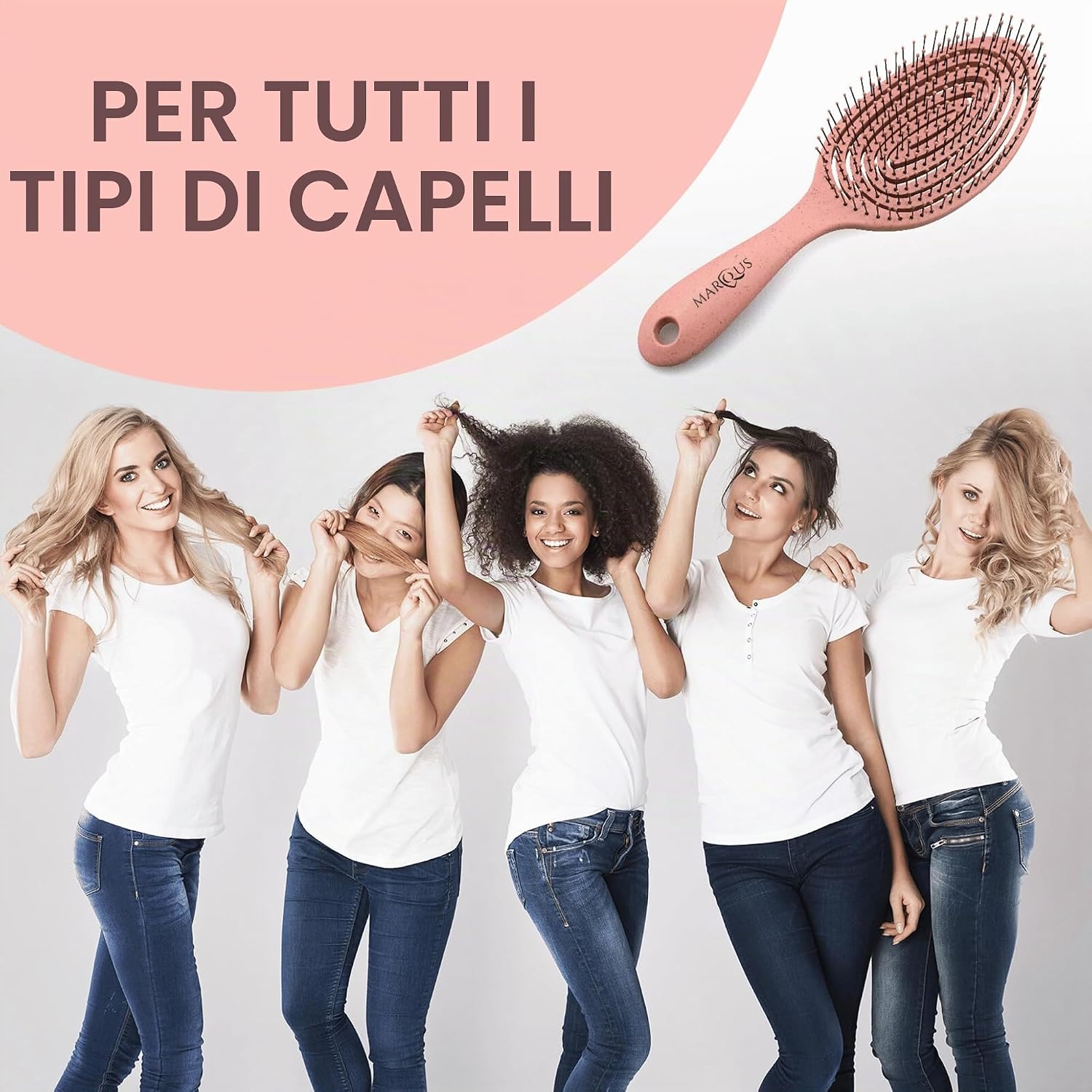 Detalle de marQus Spazzola Districante per Capelli – Bio-based, Vegana, 1 Pezzo