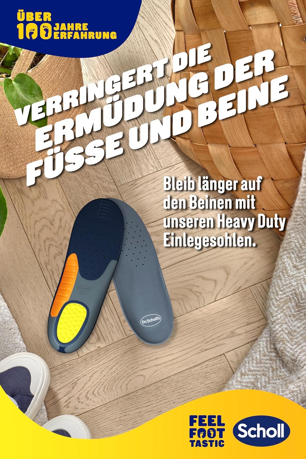 Detalle de Scholl Heavy Duty Support Einlegesohlen für Männer – ideal für kräftige Füße und mehr als 90 kg (Größe 40–46,5)