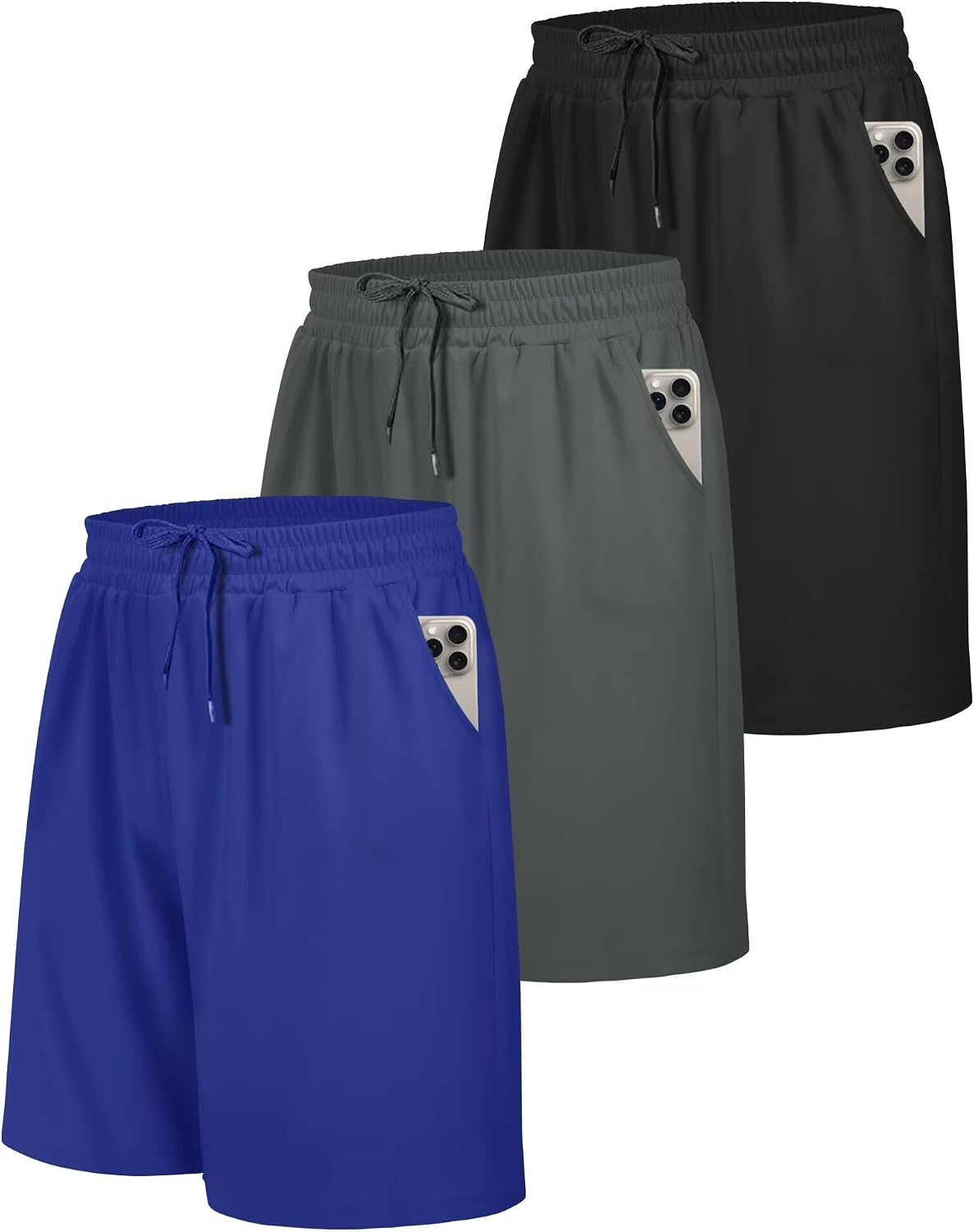 Thumbnail 6 de BOOJO 3 Pack Gym Shorts Men with Pockets UK – Breathable, Durable and Versatile