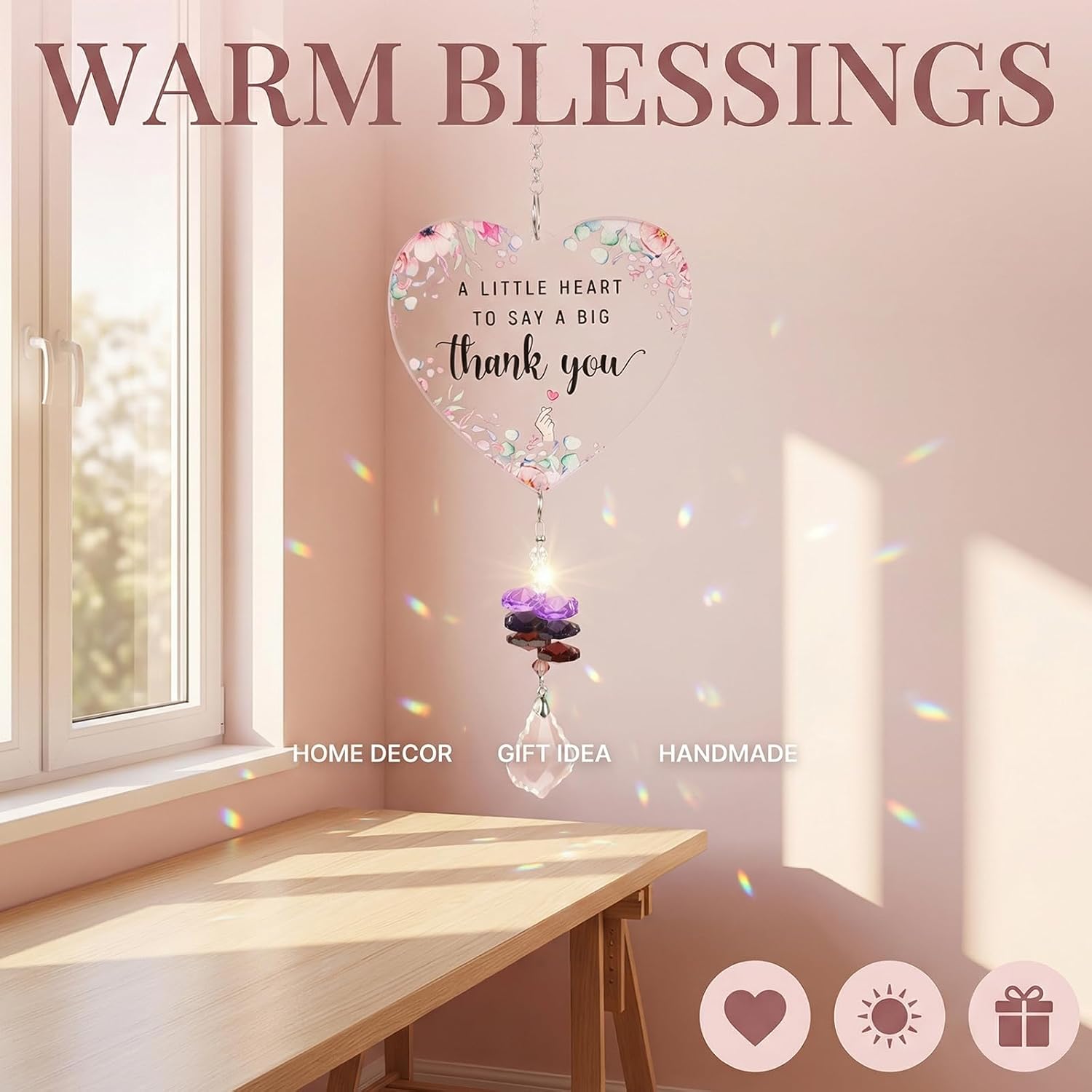 Detalle 2 de Crystal Suncatcher Thank You Gift