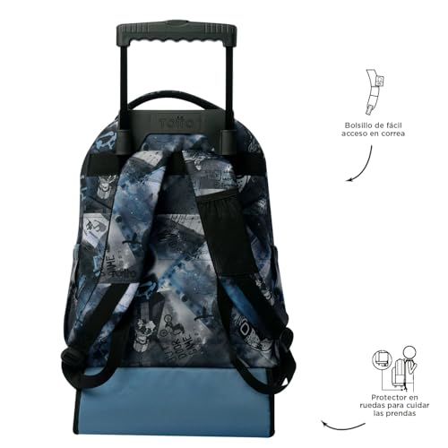 Detalle 1 de Totto Renglones mochila escolar con ruedas 26,21 L