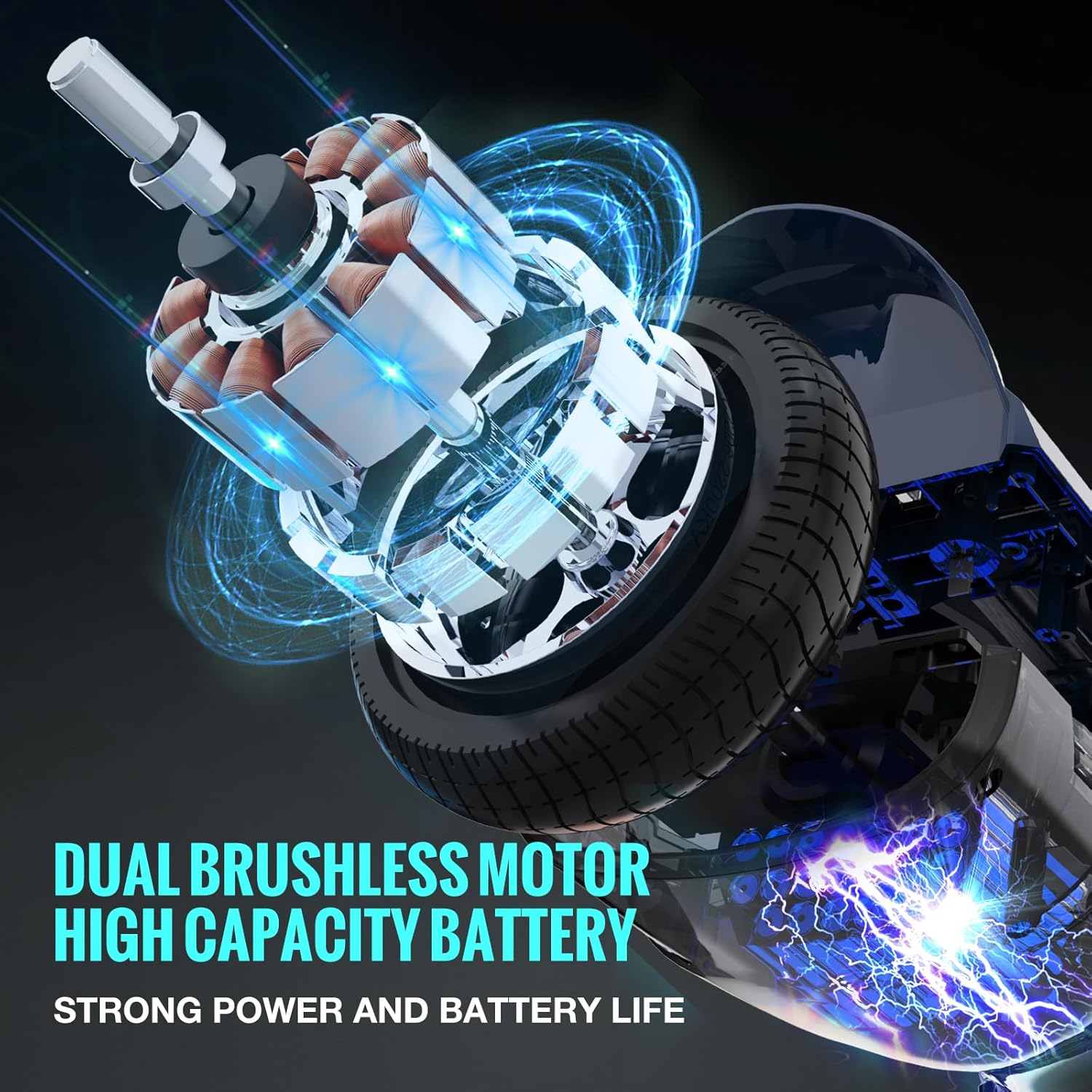 Thumbnail 1 de EVERCROSS EV2 Hoverboard mit Sitz – 5,2-Ah Akku, bis 15 km/h, Bluetooth Music & 7-Farben LED