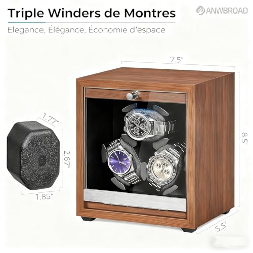 Thumbnail 5 de ANWBROAD Remontoir Montre Automatique 4 Modes – 3 Montres, Moteur Mabuchi Ultra-Silencieux