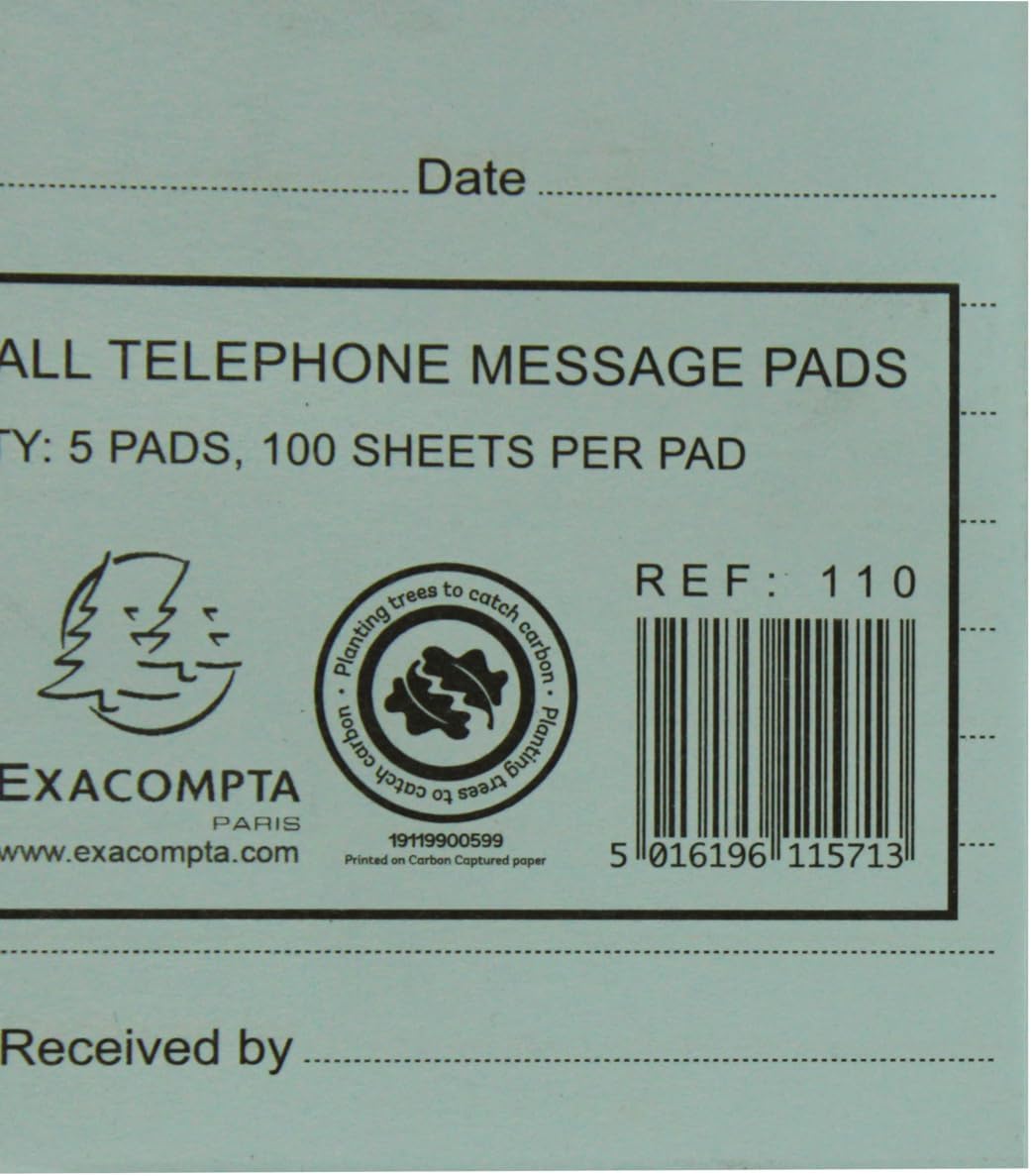 Thumbnail 4 de Guildhall GH110BU Telephone/Message Pad – Blue