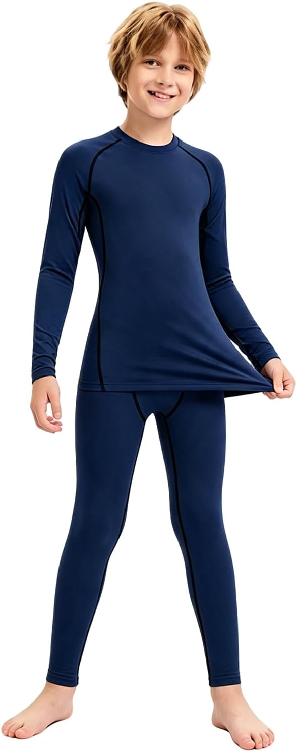 Thumbnail 3 de Celfaeree Boys' Fleece-Lined Thermal Underwear Set, Compression Base Layer
