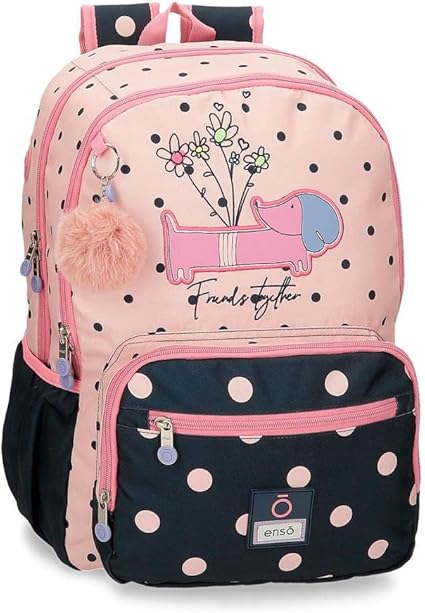 Detalle de Enso Friends Together Mochila Escolar Rosa 32x44x17 cm