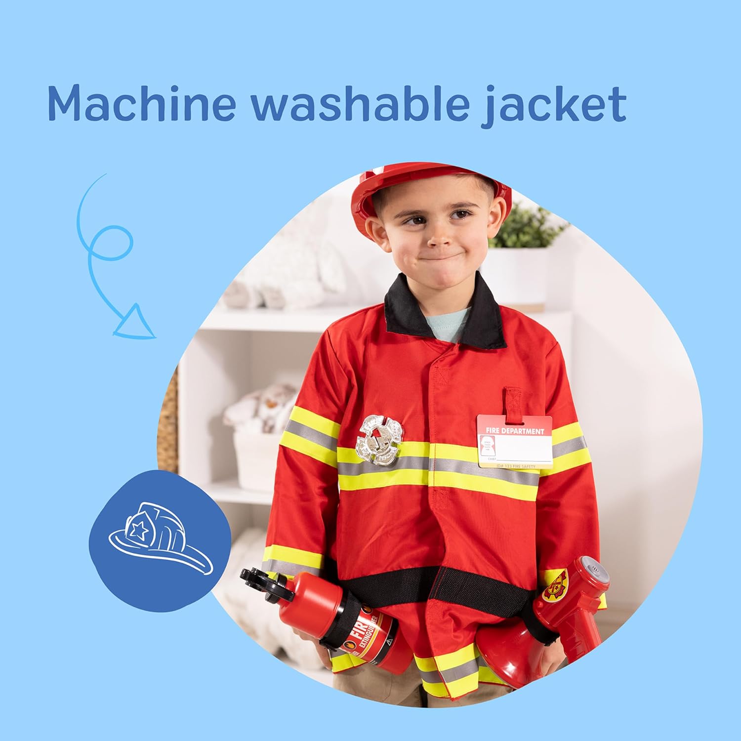 Detalle de Melissa & Doug Fire Chief Costume 3-5 ๐ญ