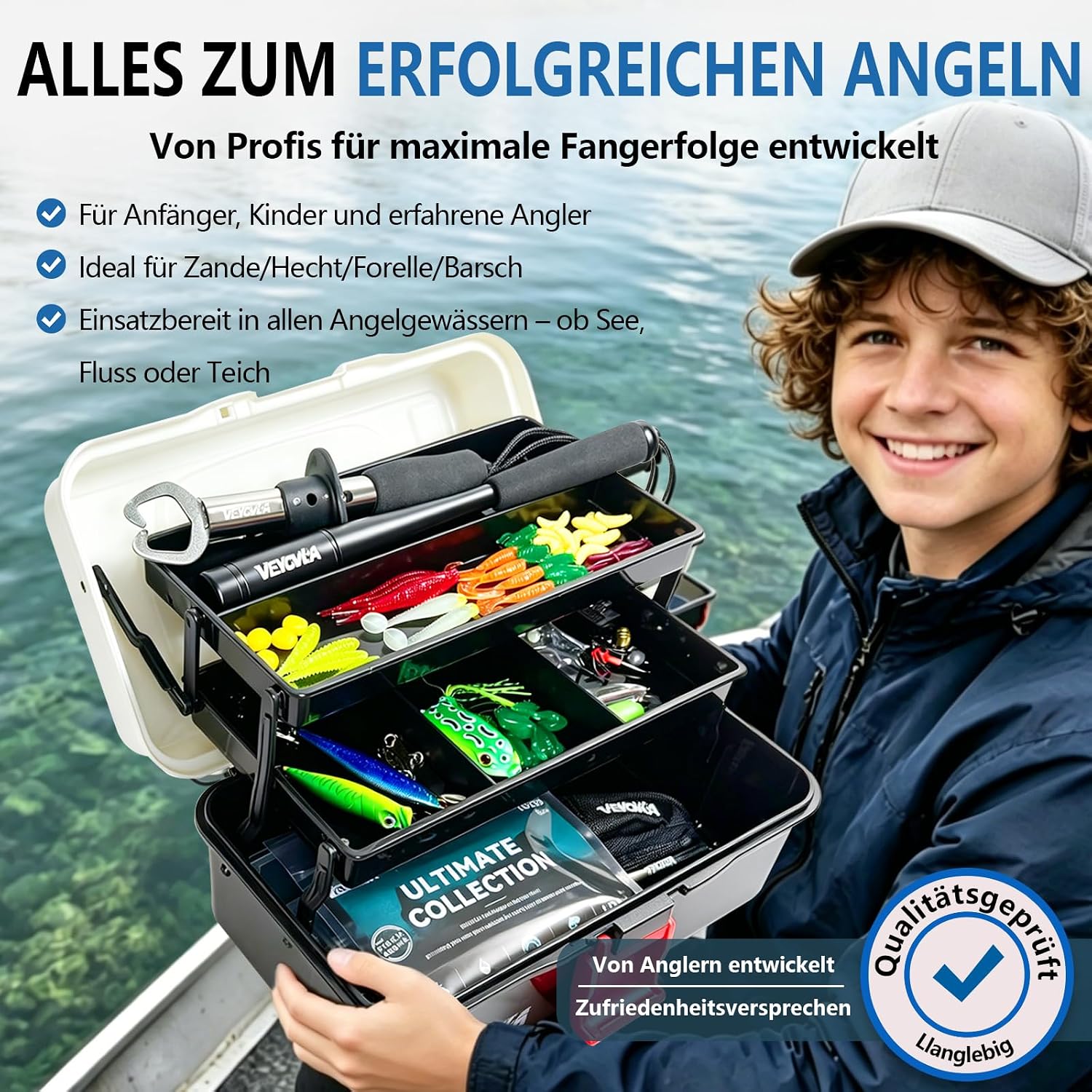 Thumbnail 6 de VEYCVLA GY-YX-1 hengelaccessoireset met 376 onderdelen en viskoffer
