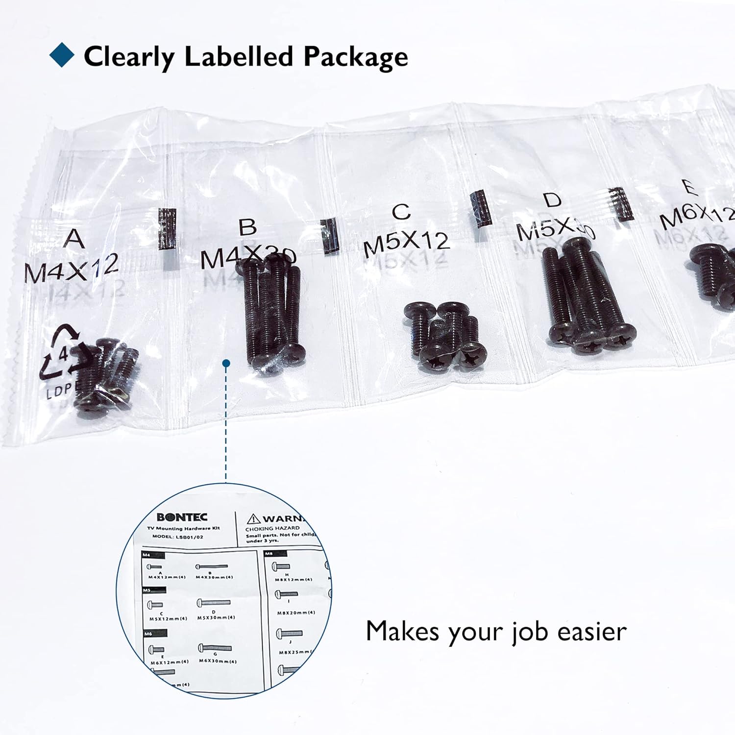 Thumbnail 5 de BONTEC Universal TV Mounting Kit for 80-inch TVs