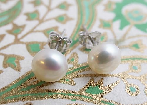 Thumbnail 7 de Sophia Rose Jewellery Kultivierte Süßwasser AAA Perle Ohrstecker aus Sterlingsilber