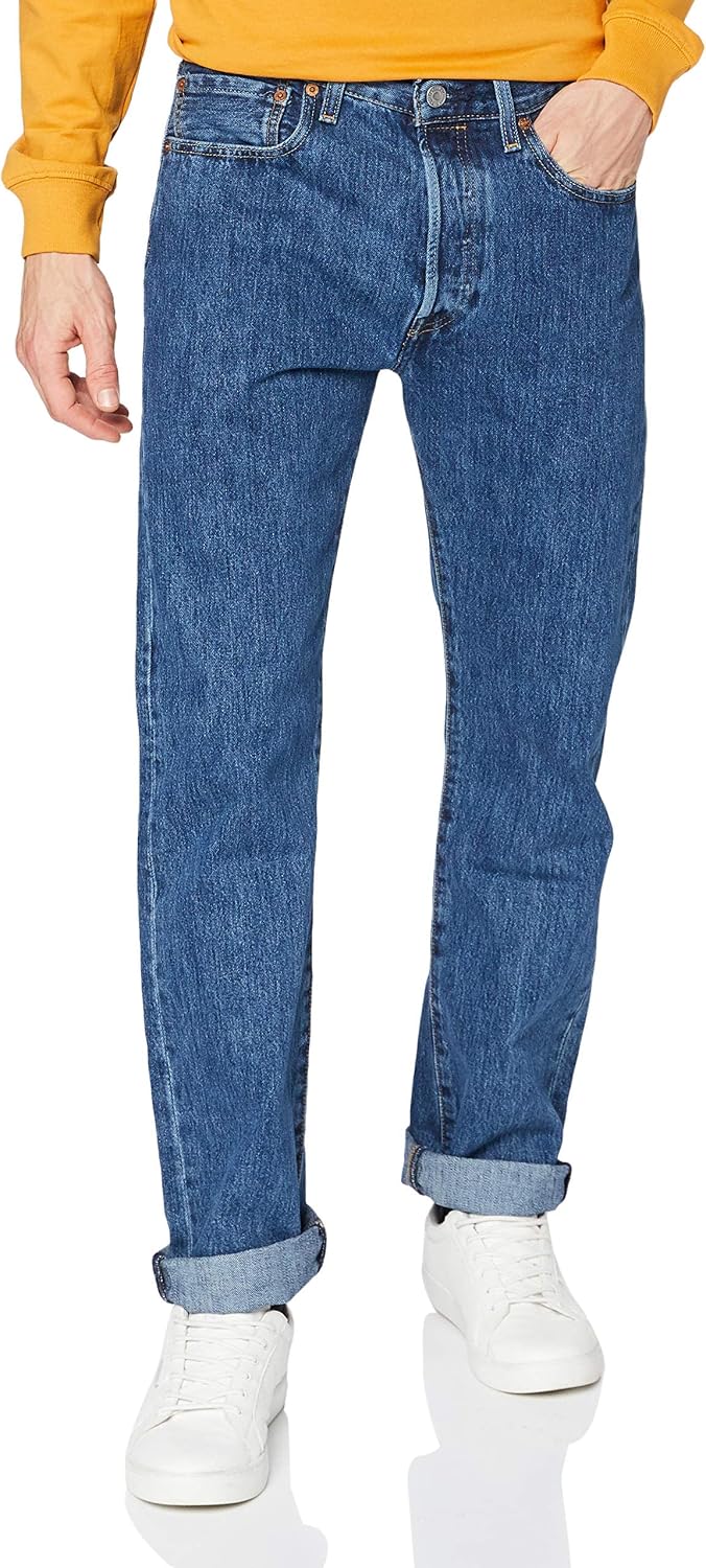 Detalle de Levi's 501 Original Fit, vaqueros rectos de hombre One Wash 36W / 30L