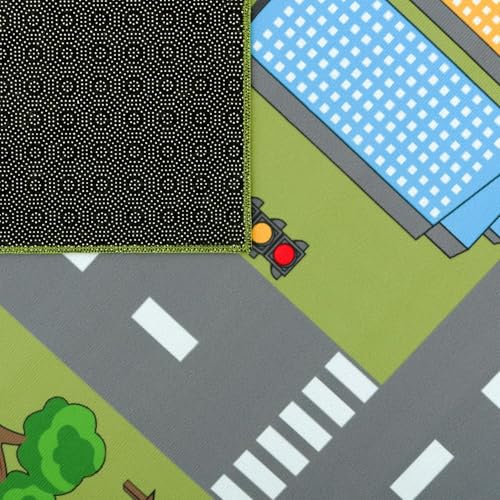 Detalle 2 de TT Home Tapis de jeu enfants garçon fille voitures rue vert 200 cm ⚙