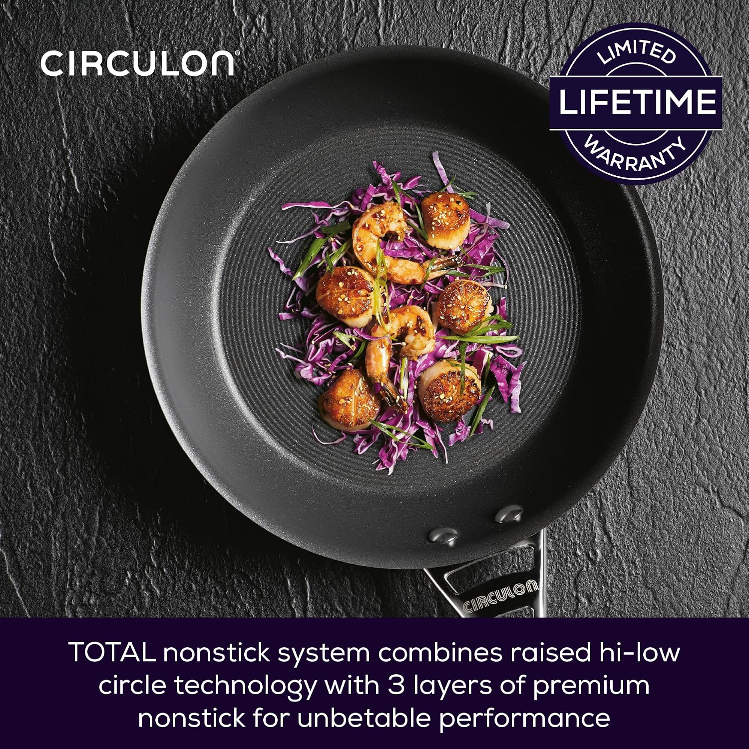 Detalle de Circulon Infinite Non Stick Frying Pan 30cm – Induction, Oven, and Dishwasher Safe