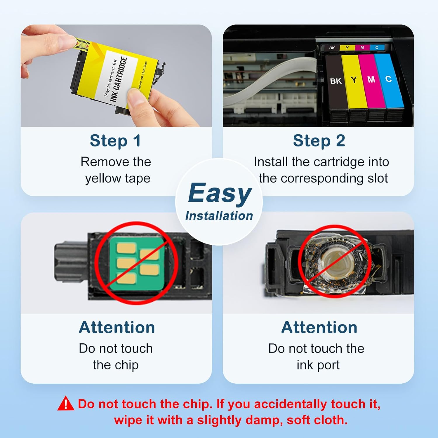 Detalle de MYTONER 200XL Remanufactured Ink Cartridge Set, 5-Pack for Epson Printers