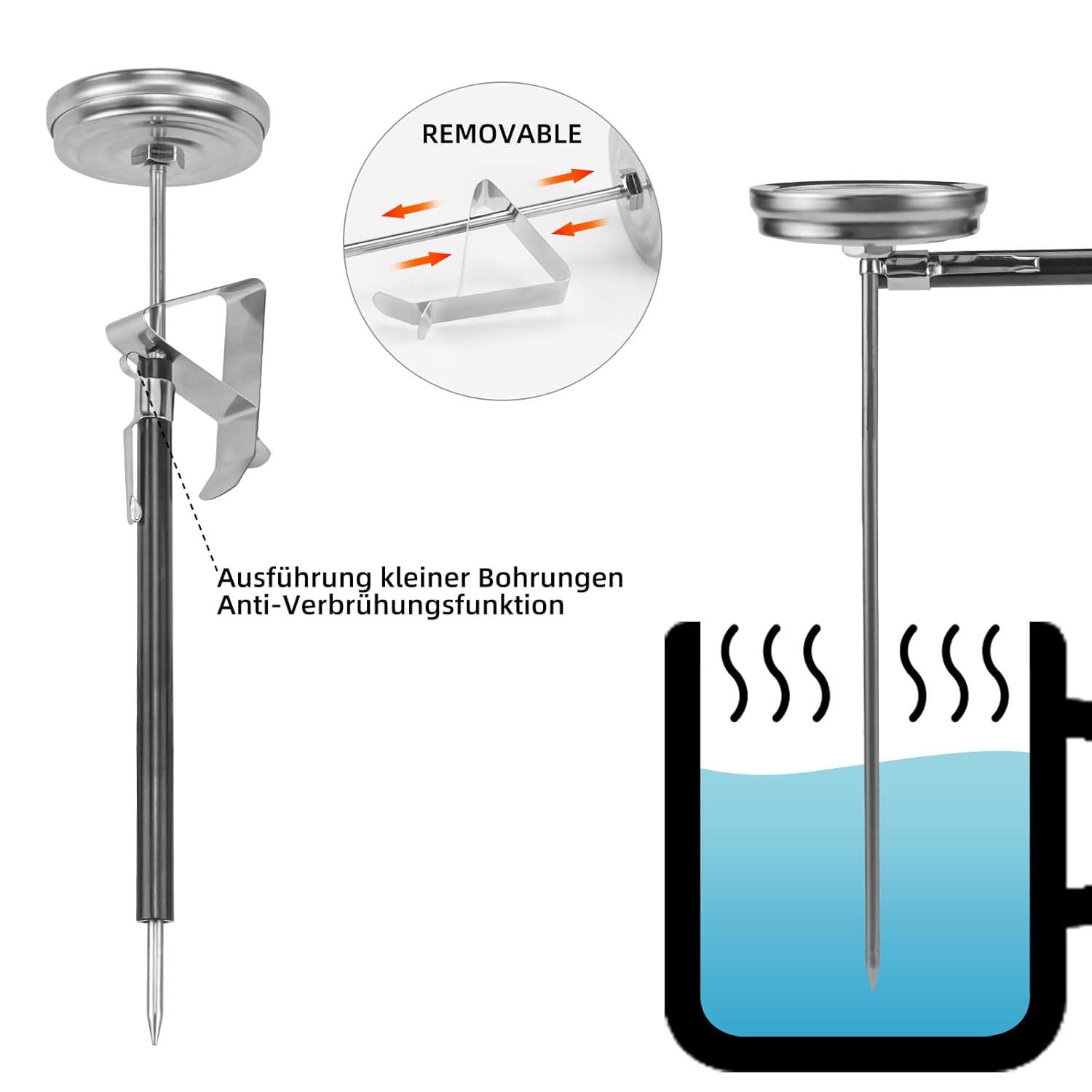 Thumbnail 4 de Milch Thermometer Edelstahl 0–200℃