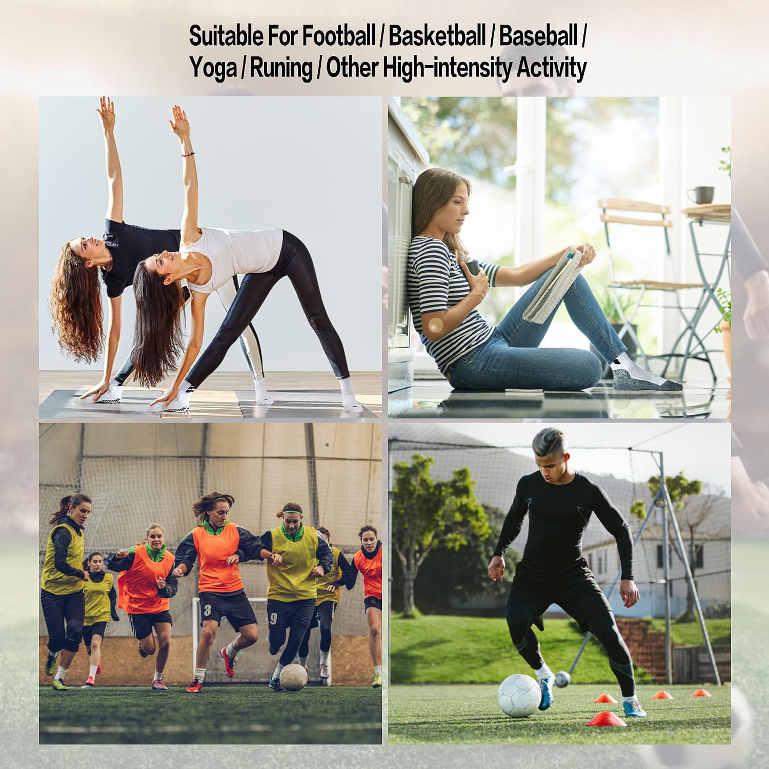 Thumbnail 4 de CLOSEMATE Football grip socks 1/3 pairs