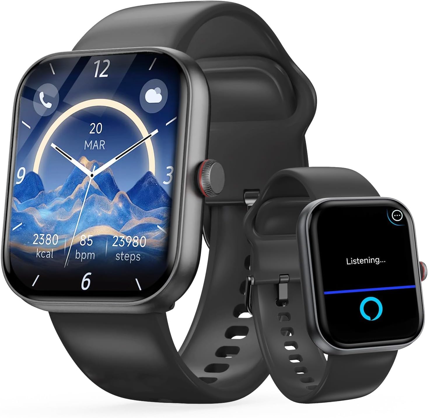 Detalle de Smartwatch Herren Damen 1,91" AMOLED – Alexa, Telefonfunktion und 108+ Sportmodi