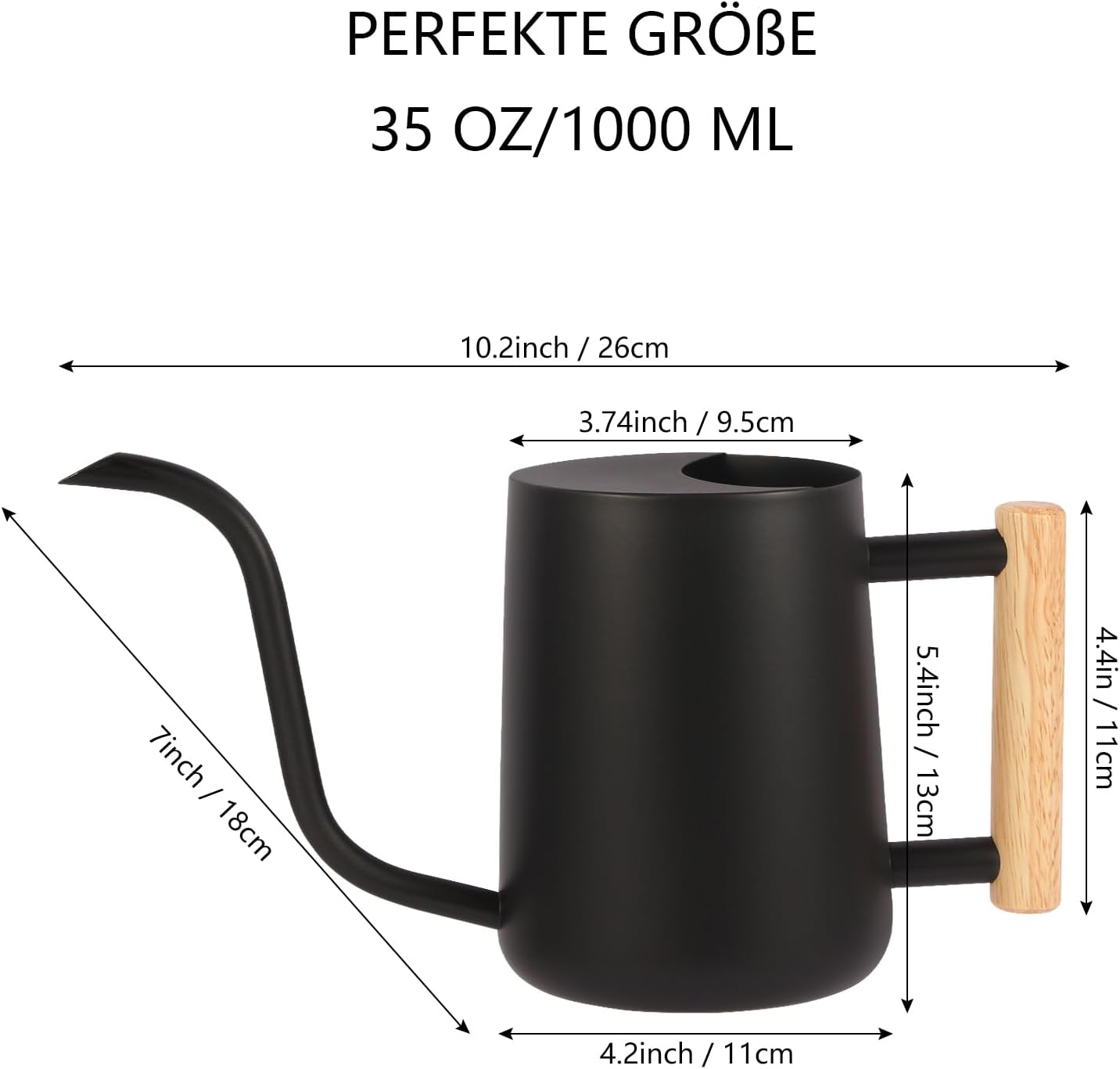 Thumbnail 6 de Gießkanne Zimmerpflanzen 1L von GUKJOB – Edelstahl, langem Auslauf, Modernes Design