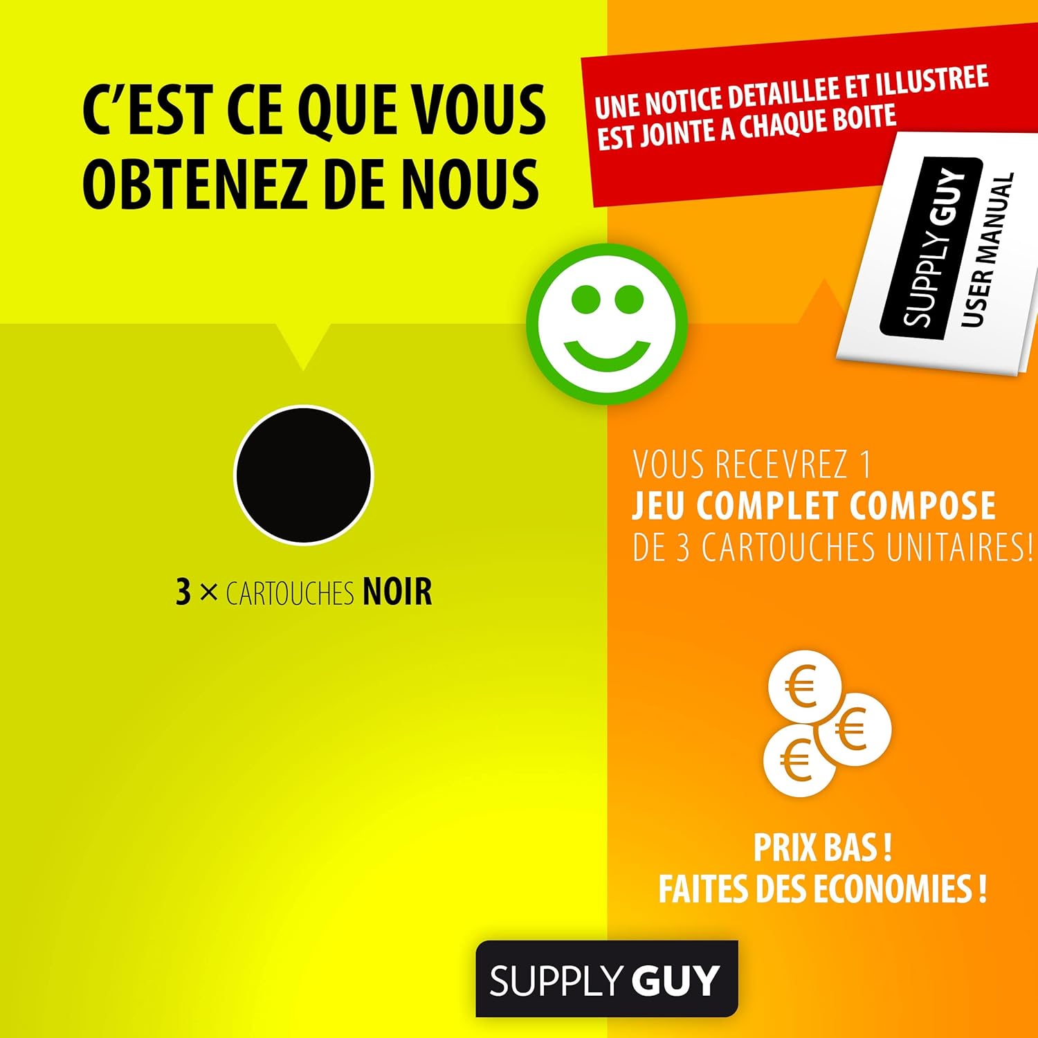 Thumbnail 2 de Supply Guy 3 cartouches d’encre compatibles Epson 378XL noir pour Expression Photo XP