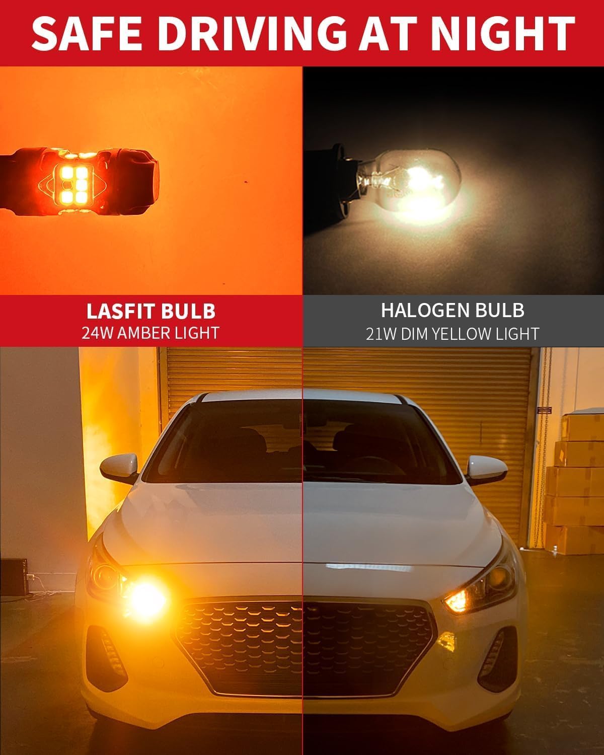 Detalle 2 de LASFIT LED turn signal bulbs 7443