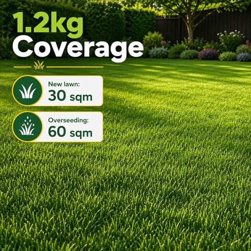 Thumbnail 2 de Growland Premium Fast Growing Grass Seed 1.2Kg – Dense Overseeding Mix for UK Lawns