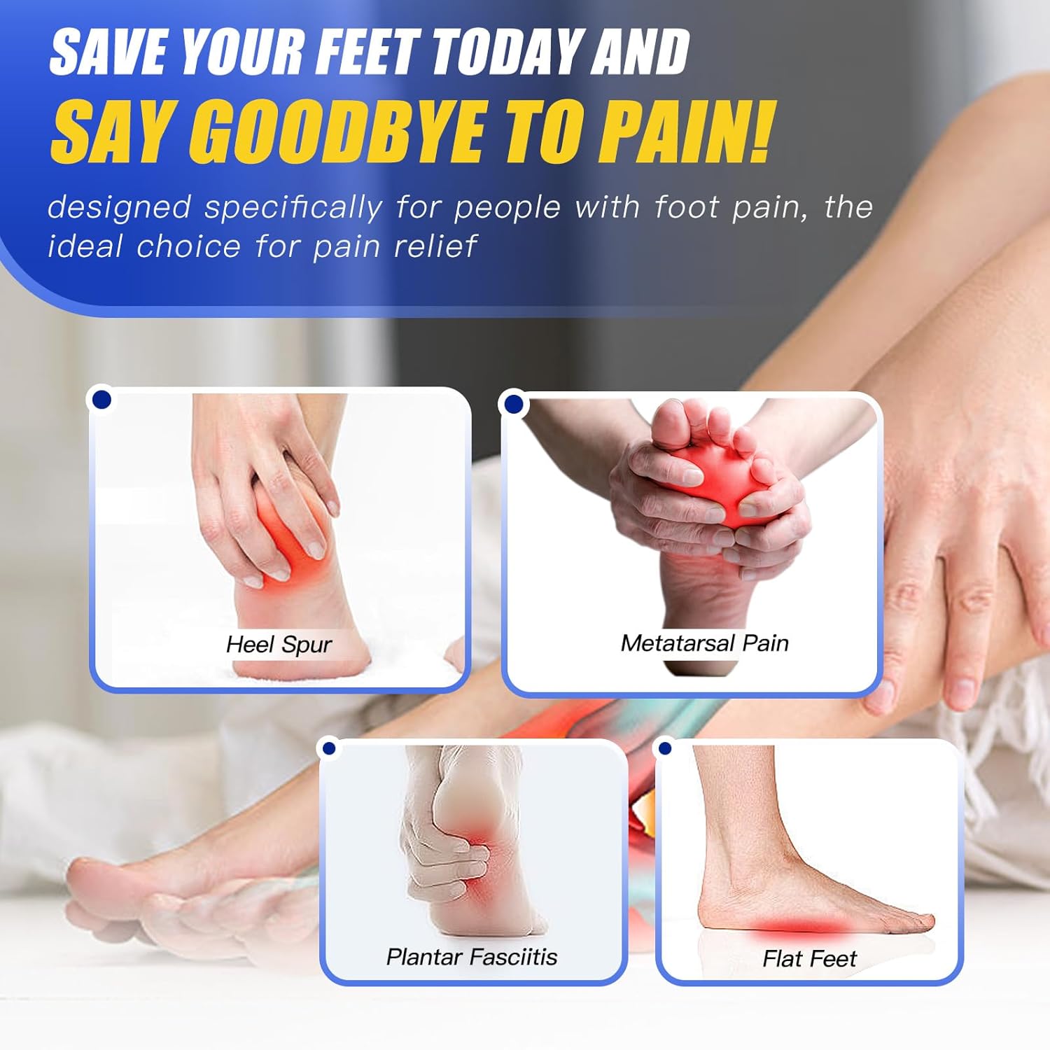 Detalle de FootMaster ProMax Orthotic Insoles for Plantar Fasciitis & Heel Pain (Heavy-Duty Arch Support)