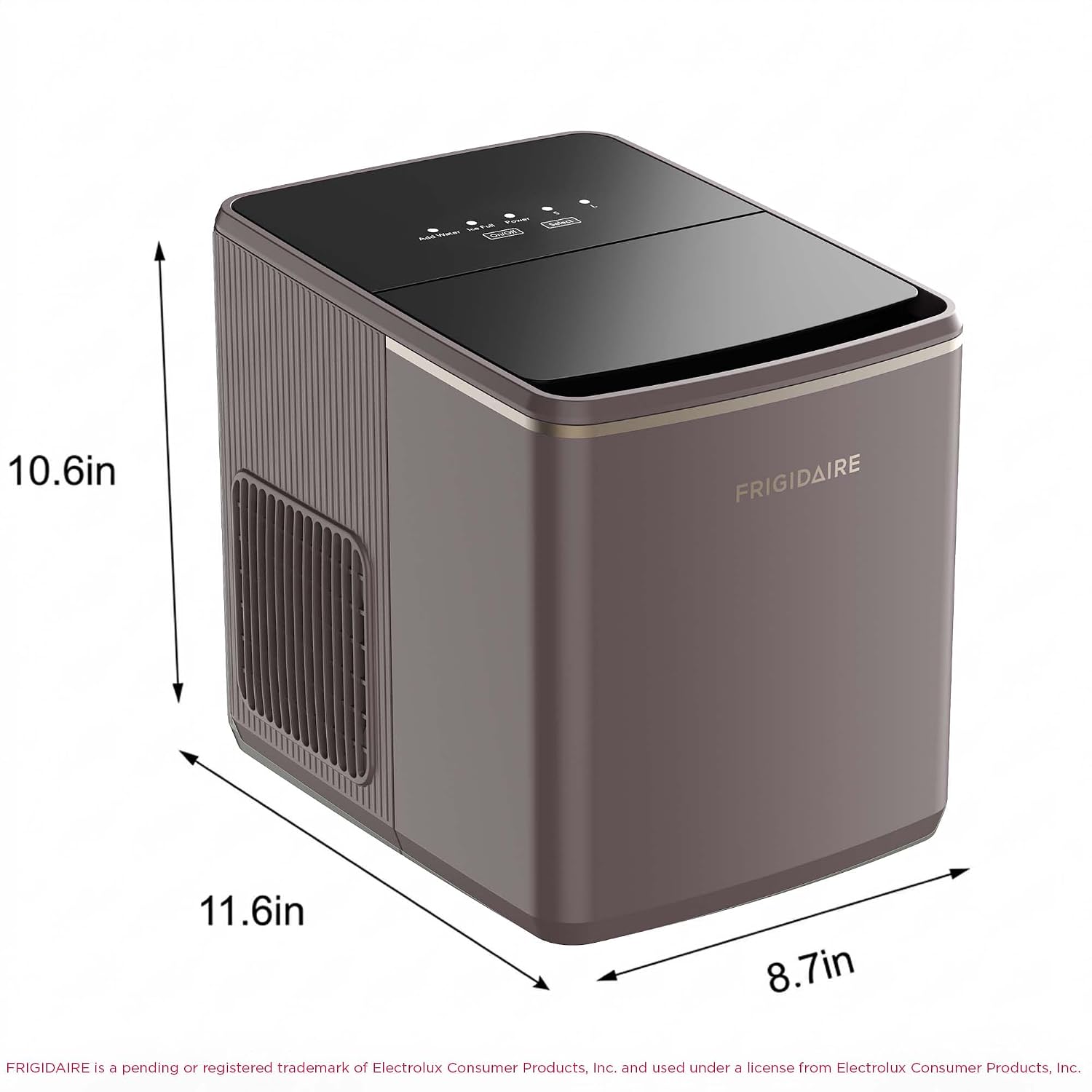 Detalle de Frigidaire EFIC0513MAUVE Countertop Ice Maker with Bullet Ice and Touch Display
