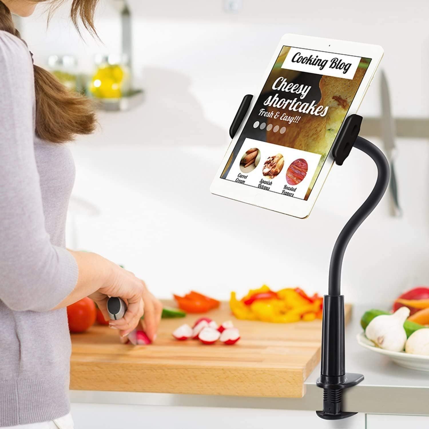 Detalle de VENQI Gooseneck Tablet Holder 4.7–10.1" tablet stand