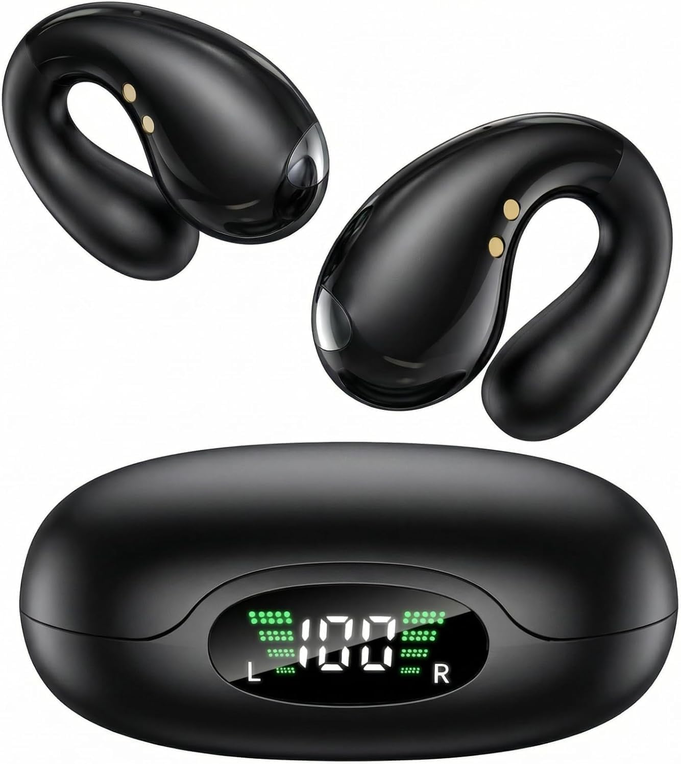 Detalle de Boytond Ultra Open Ear Earbuds – Ergonomic Clip-On, Open-Ear Bone Conduction Headphones