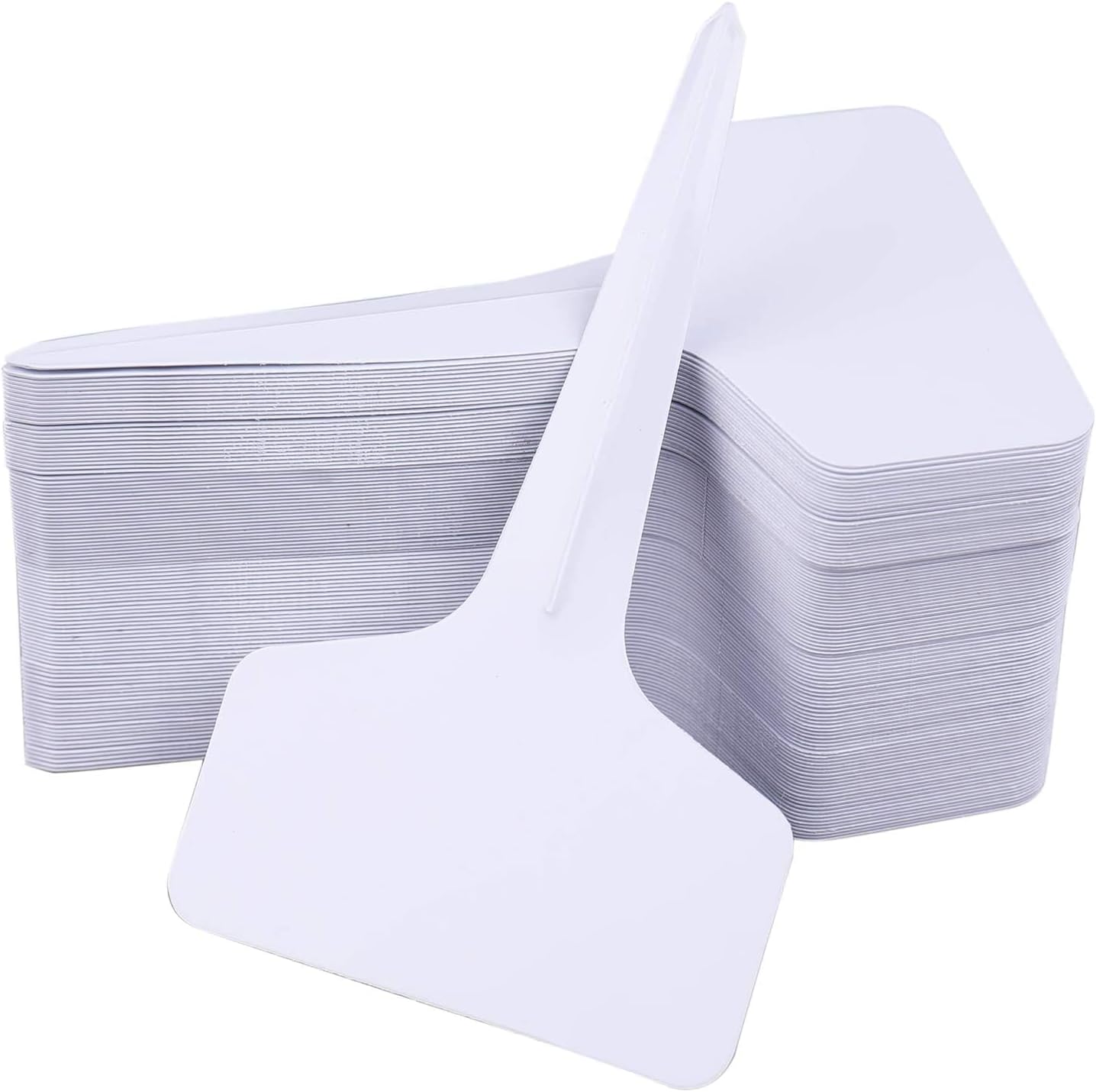Detalle de VASLON ZWBQ2021 T-Type Plant Labels, White Plastic, 100-Pack