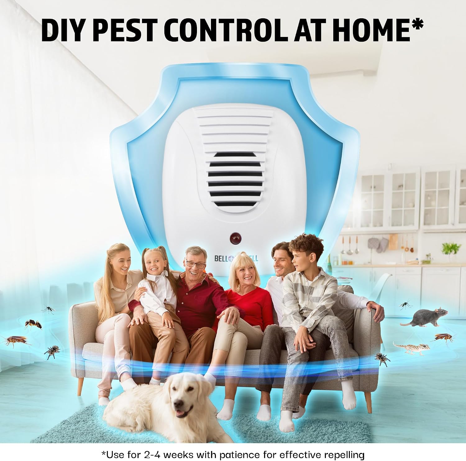Detalle de Bell + Howell Ultrasonic Pest Repeller 3-Pack